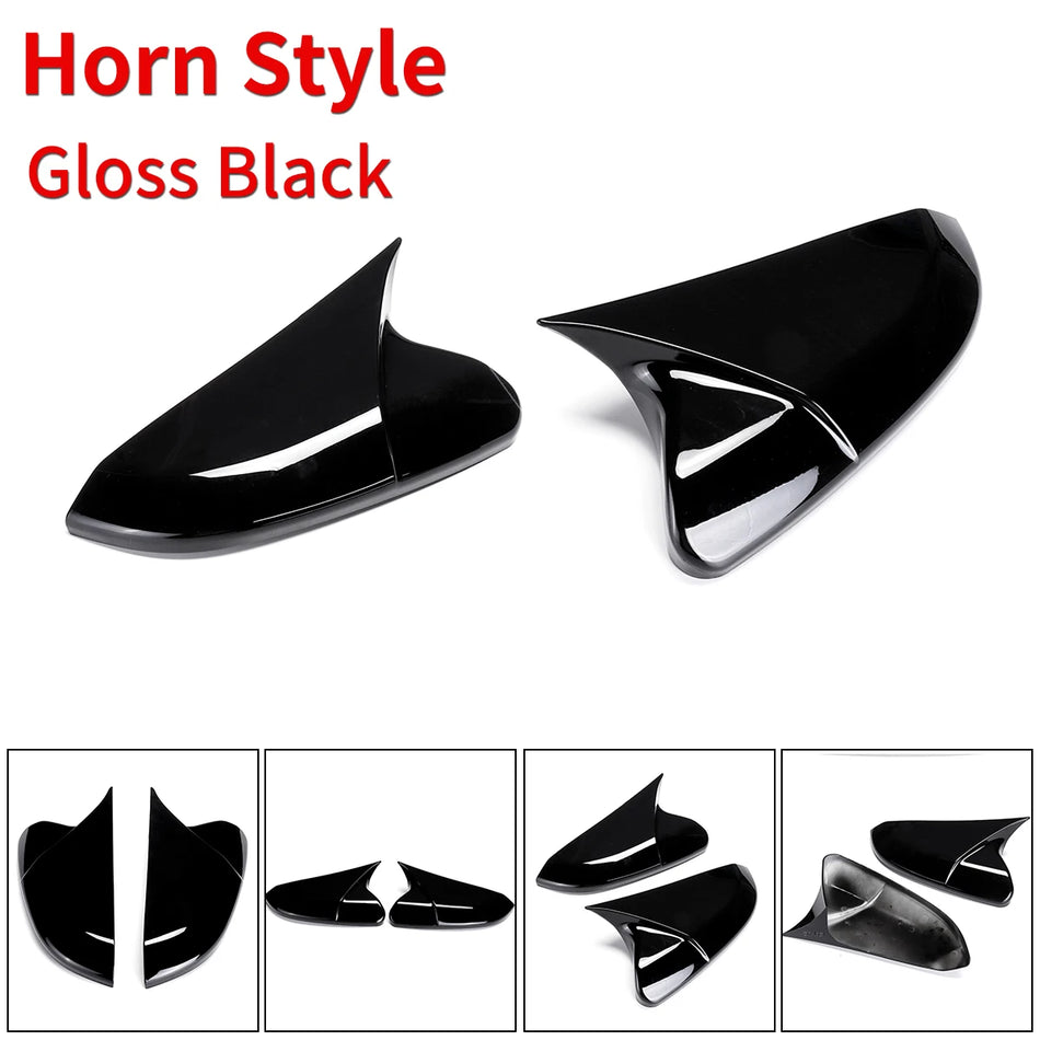 Side Mirror Cover Caps Glossy Black ABS for Honda Civic 10th Gen