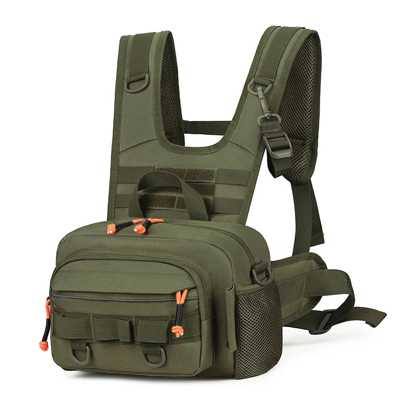 Tactical Chest Bag Molle Vest Front Pouch &ndash; Rugged Utility Green