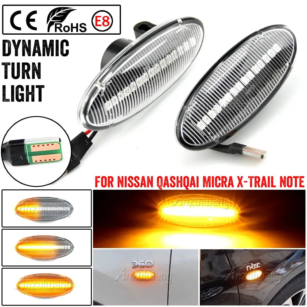 T10 LED Turn Signal Lights for Nissan Qashqai Juke Micra Note by InterCyprus Trading Ltd