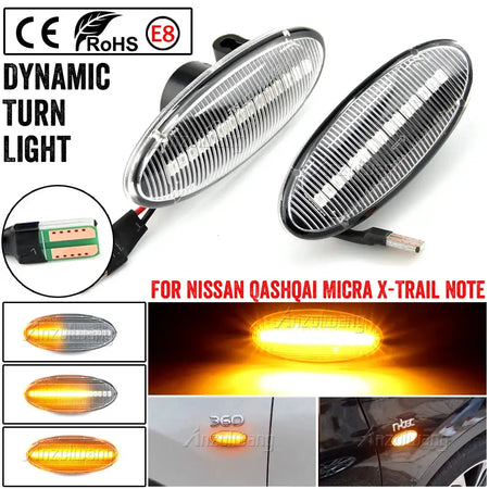LED Side Marker Lights For Nissan Qashqai Juke Note Leaf by InterCyprus Trading Ltd