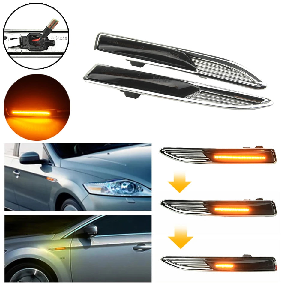 Luces de marcador lateral LED secuenciales para Ford Mondeo Mk4 BA7 2007-2015