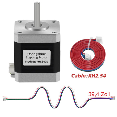 Usongshine Nema 17 Stepper Motor 17HS4401 &ndash; Precision Performance for CNC and 3D Printing 17HS8401 XH2.54 / 3PCS