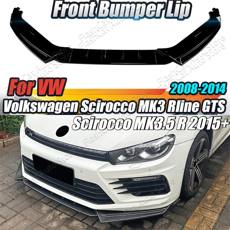 Комплект дифузьор за преден бампер VW Scirocco MK3 с канарди