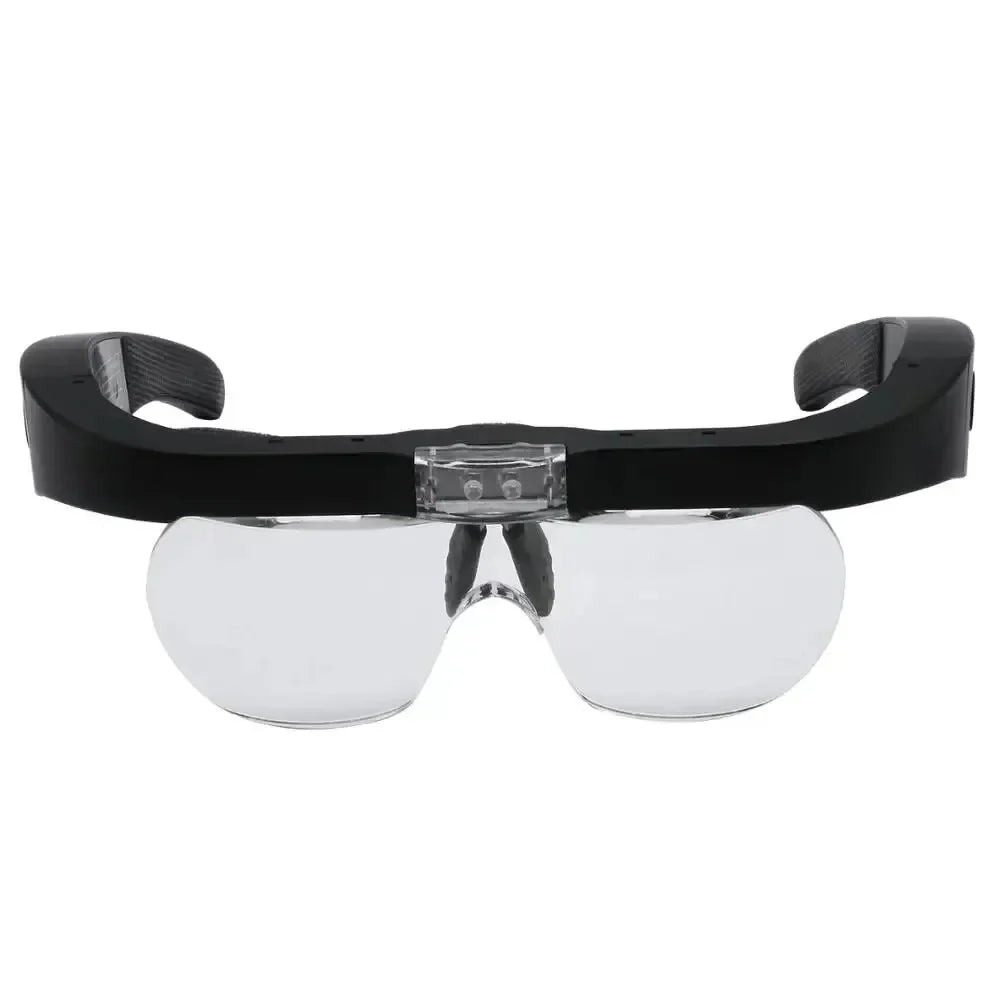 Head Mounted Magnifying Glasses With LED Light - USB Power