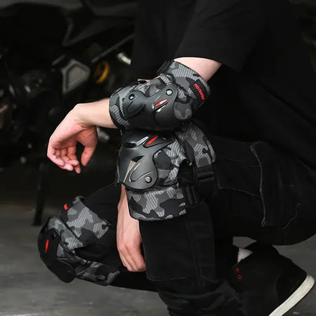 EVA Protective Elbow and Knee Pads for Cycling, Motorbike, and Skiing Safety