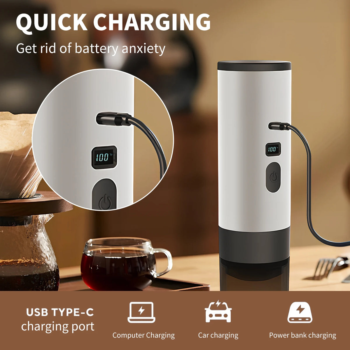 2025 New Portable Capsule Coffee Machine &ndash; High Pressure Brewing with Touch Screen Display