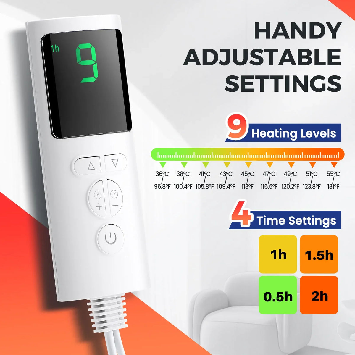 Electric Foot Heating Pad &ndash; Washable Cozy Feet Warmer