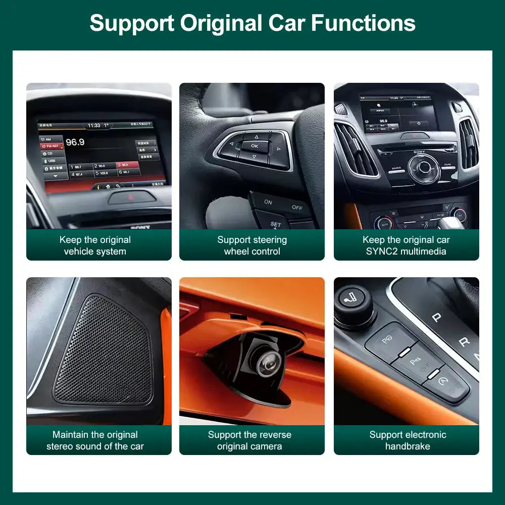 Wireless Carplay For Ford Sync2 2011-2016 Explorer Focus Fiesta C-max Edge F150 Fusion Taurus Support Android Auto BT Airplay by InterCyprus Trading Ltd