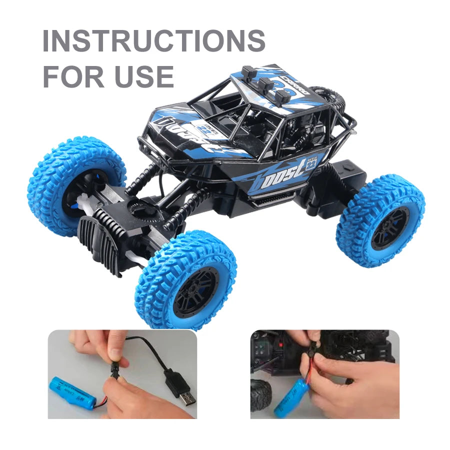 Vibrant Remote Control Off-Road Car with Flashing Lights