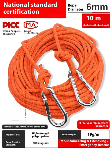 High Strength Nylon Dynamic Climbing Rope &ndash; Dynamic Strength load-bearing  500kg 3