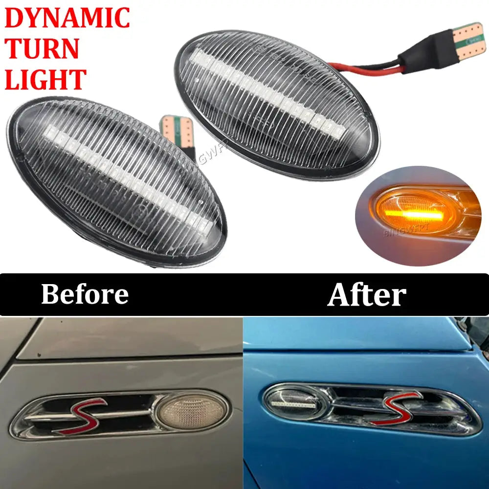 BINGWFPT Dynamic LED Side Marker Light For BMW MINI Cooper R50 R52 R53 2002 2003 2004 2005 2006-2008 Side Repeater Blinker Lamp by InterCyprus Trading Ltd