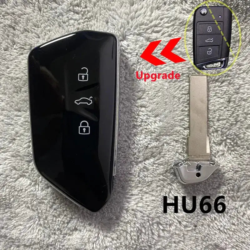 Modified Car Key Shell Case For VW for Volkswagen Golf MK8 Polo Tuguan for Skoda Superb Octavia SEAT MQB Flip Upgrade Card HU66 by InterCyprus Trading Ltd