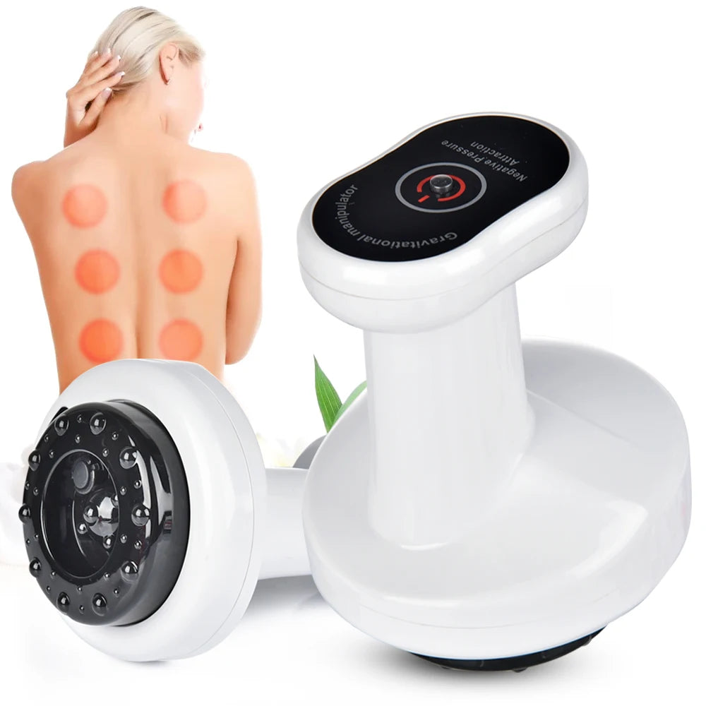 Electric Guasha Cupping Body Massager with Vacuum and Heating Functions
