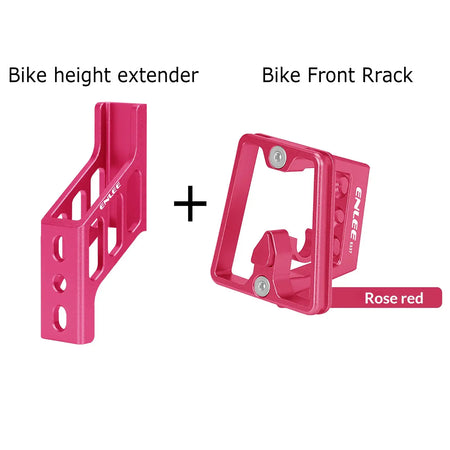 ENLEE Folding Bicycle Front Bag Raised Base Aluminum Alloy Front Carrier Mount Adapter Raiser For Dahon Brompton Folding Bike by InterCyprus Trading Ltd