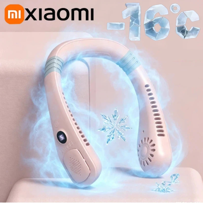 Ventilator de gât fără palete Mini, MIJIA, portabil cu încărcare USB, ultra silențios