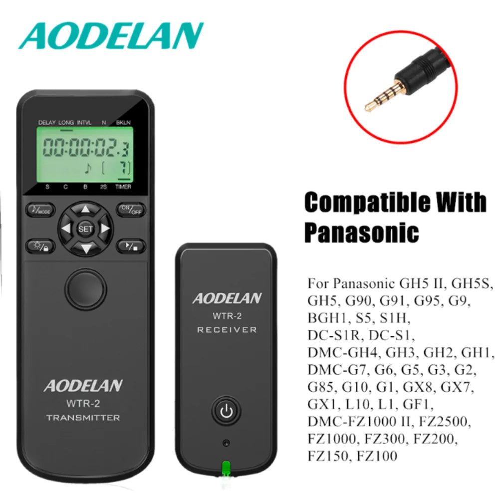 AODELAN Wireless Remote Timer &amp; Trigger for Canon, Nikon, Sony With P6 Cable / China