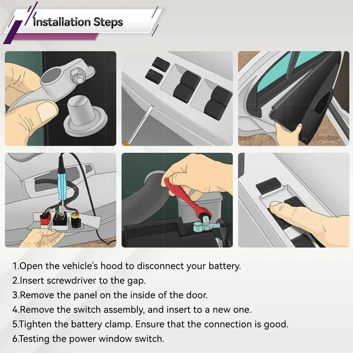 For Renault Clio II 2 1998-2015 8200060045 Car Electric Power Window Master Double Switch Lifter Control Button Front Left Fits by InterCyprus Trading Ltd