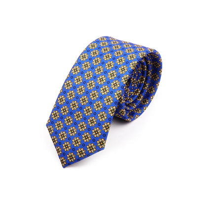 Vintage Paisley Men's Tie - Blue Red Necktie for Business &amp; Weddings