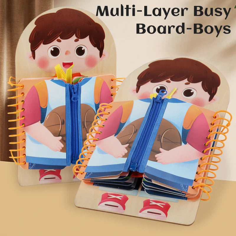Early Education Busy Board &ndash; Montessori Learning Toy Boy