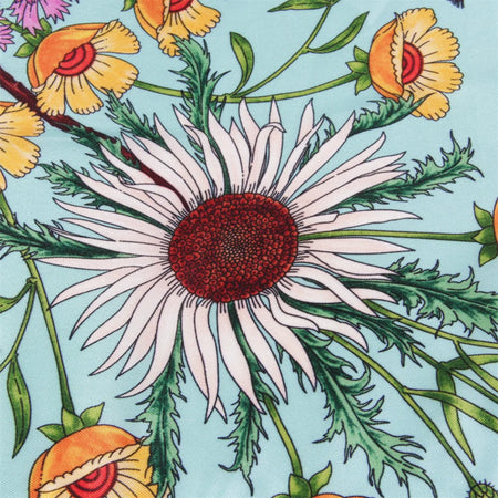 Pobing Silk Scarf &ndash; Elegant Floral Print Design