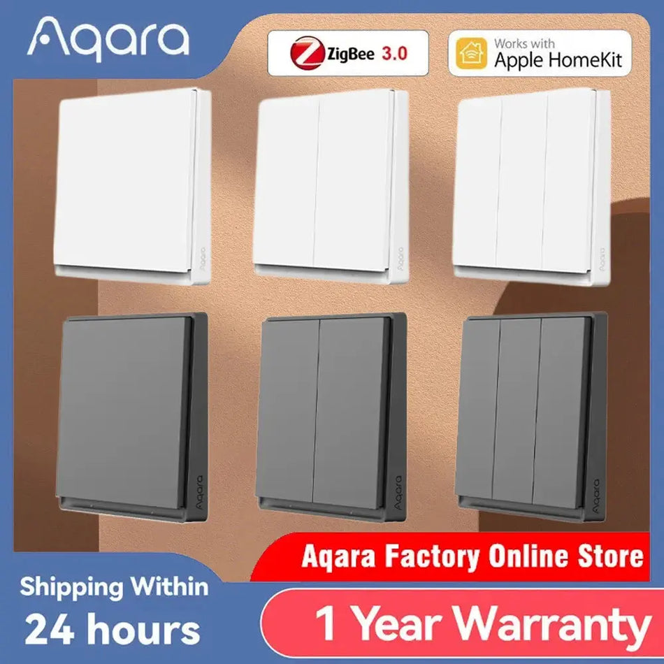 Aqara E1 Smart Switch Zero Neutral ZigBee Wireless Controller For Mi Home by InterCyprus Trading Ltd