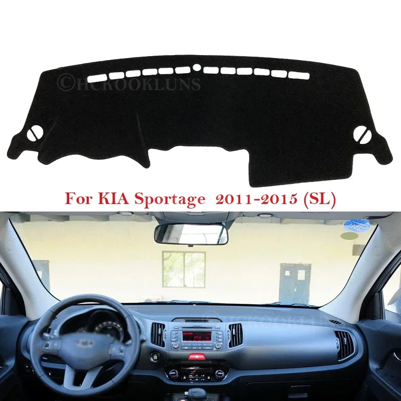 Polyesterinen kojelaudan suojus UV-suojalla Kia Sportage 2011-2015