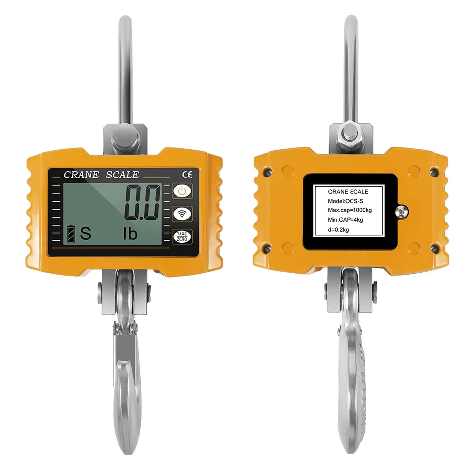 1000kg 2000lb Industrial Digital Crane Scale With LCD Remote