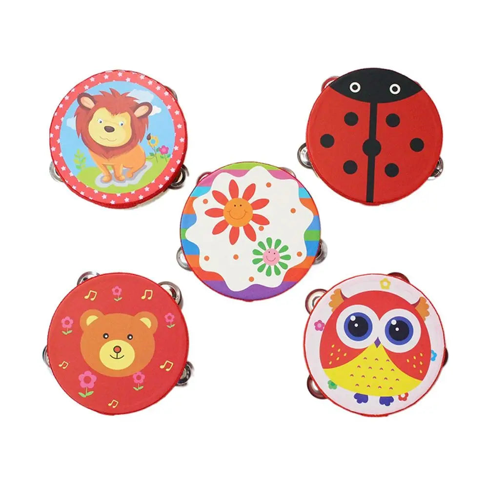 6 Inches Children Hand Drum - Cartoon Pattern Learning Toy