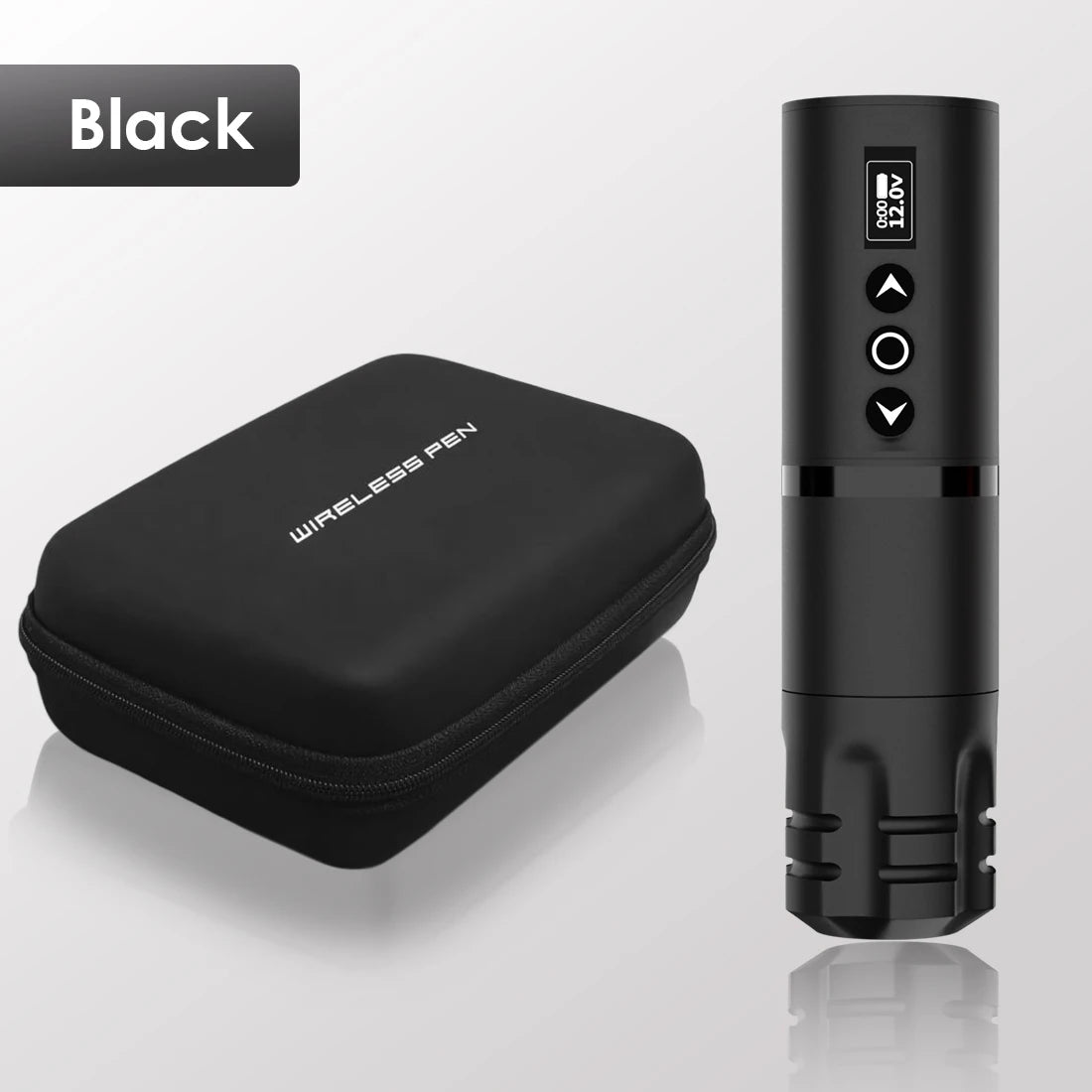 Wireless Tattoo Pen With 1800mAh Battery &ndash; LED Screen Black
