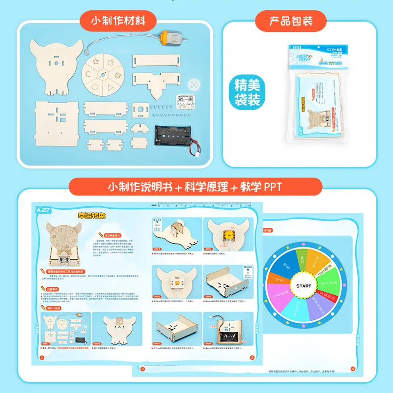 Brinquedos STEM Kit de Experiências Científicas Roda da Sorte Brinquedo Educativo