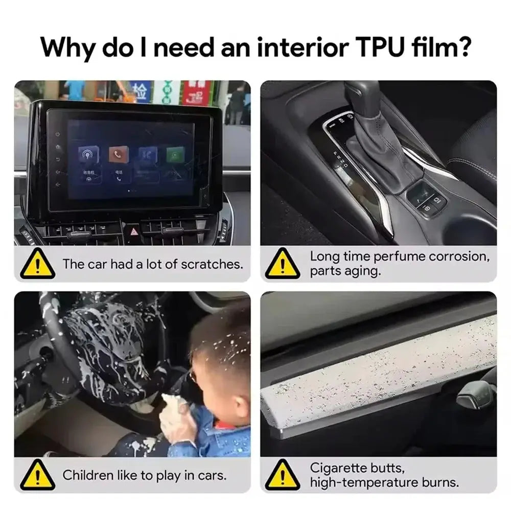 Pre Cut TPU Center Console Protective Film With Self Healing For Audi Q5 2025 by InterCyprus Trading Ltd