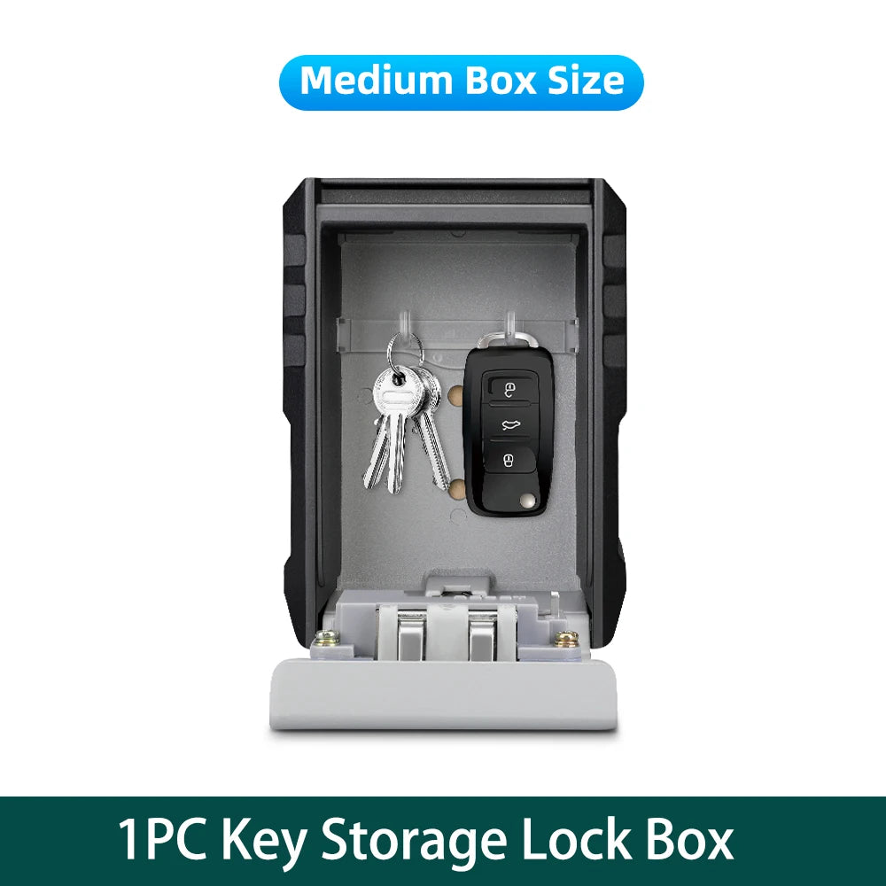New Key Box 4-Digit Password Safe &ndash; Waterproof Wall Mounted 1PC Medium Size Box