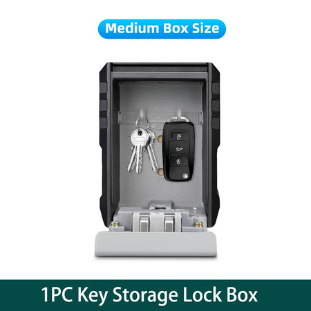 New Key Box 4-Digit Password Safe &ndash; Waterproof Wall Mounted 1PC Medium Size Box