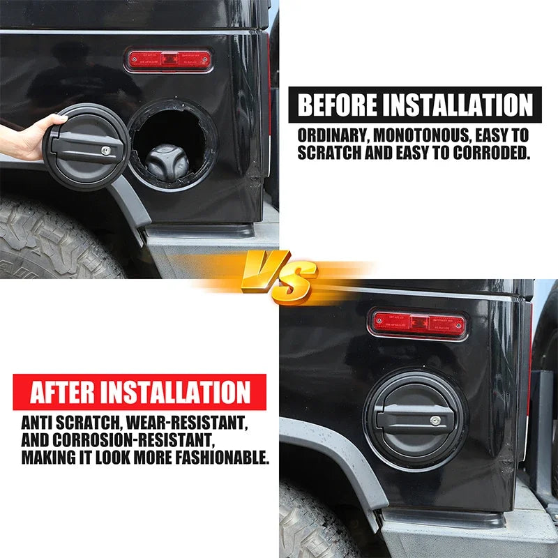 Copertura serbatoio carburante in alluminio ABS Hummer H2 2003 2009 antifurto