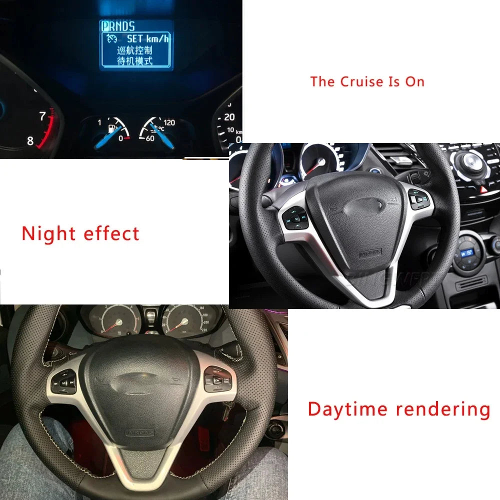 Multi-Function Steering Wheel Audio Cruise Control Switch Kit For Ford Fiesta MK7 MK8 Ecosport 2013-2015 Wth Backlight Button by InterCyprus Trading Ltd