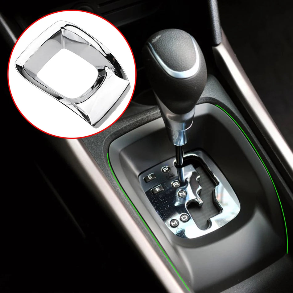 Pavarų perjungimo rankenėlės dangtelis Peugeot 2008 automatinės pavarų dėžės panele chromo lipdukas 2014-2017