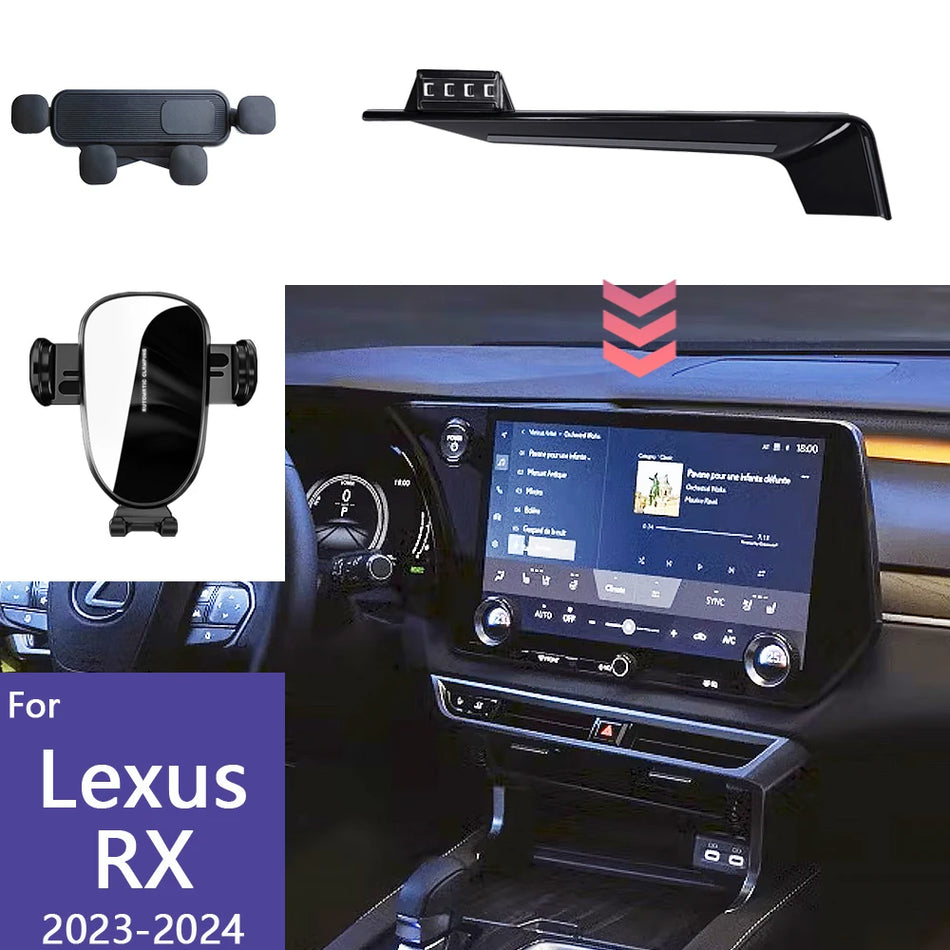 Lexus RX350 Trådlös Laddning Gravitation Telefonhållare Svart