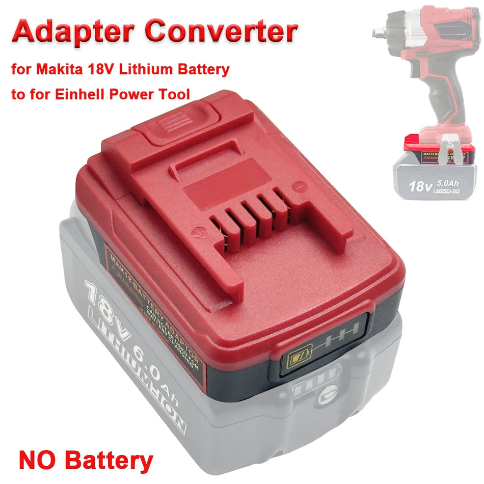 Adaptador Conversor de Bateria de 18V Makita para Einhell para Ferramentas Elétricas Li-ion