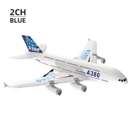 RC Plane A380 Foam Glider &ndash; Gyroscope Stabilized Flight 2CH blue