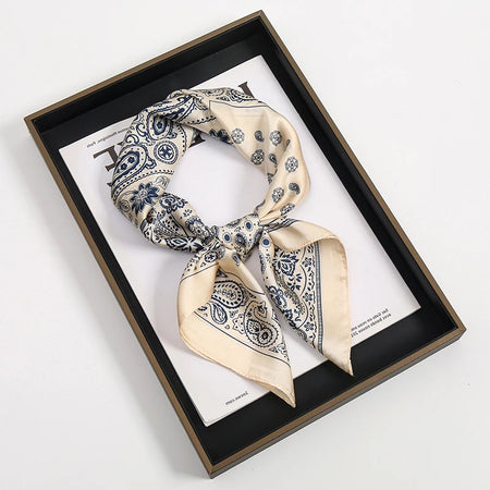 2024 Luxury Square Silk Scarf &ndash; Versatile Fashion Accessory JNC849-01