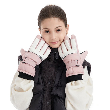 Kids Winter Ski Gloves &ndash; Waterproof and Windproof Design