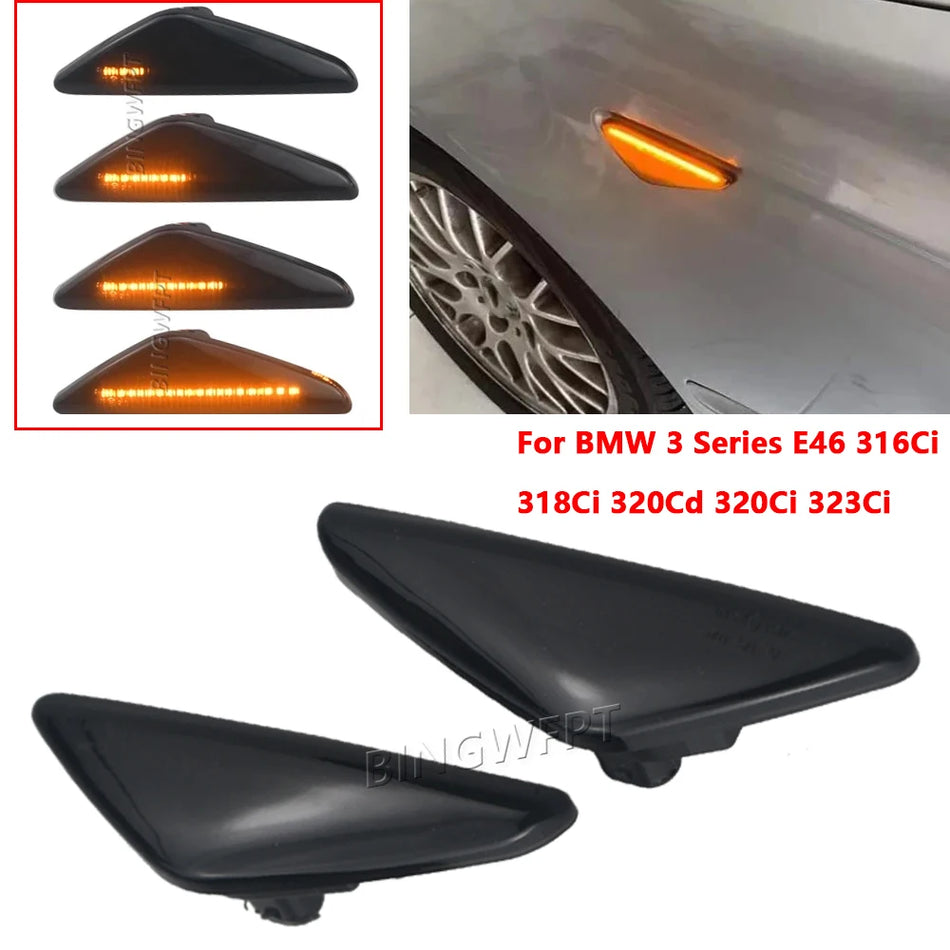 Luz de Marcador Lateral LED Dinámica para BMW E46 2D 2003-2006 325Ci