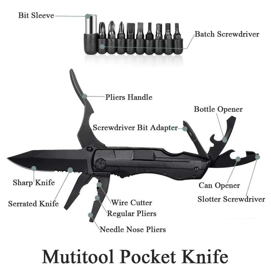 Multifunctional Knife Pliers Outdoor Home Portable Outdoor Survival Folding Knife Plier Screwdriver Hand Tool Car Emergency Tool
