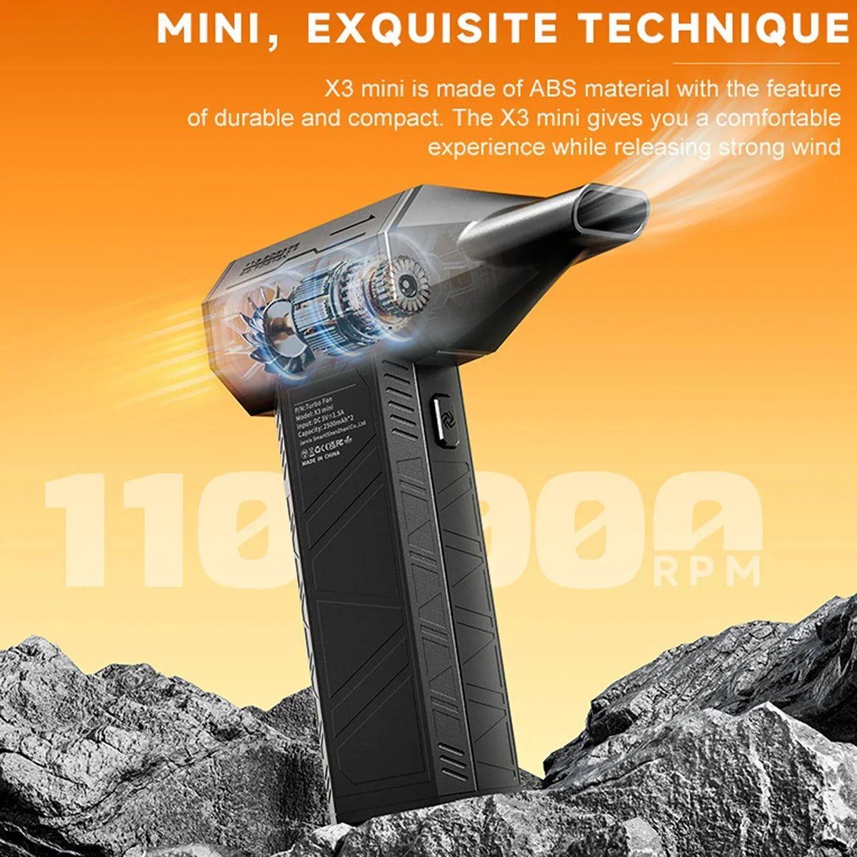 Handheld Air Blower Fan 110000 RPM &ndash; Brushless Motor