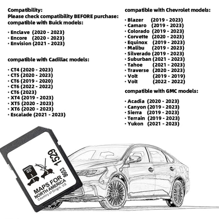 GM 8653-1529 North America Maps SD Card - 2023 Update