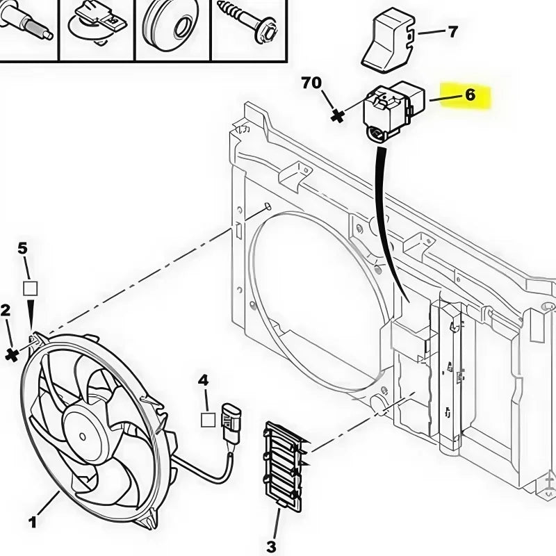 Rezistor pentru ventilatorul de răcire al radiatorului pentru Peugeot 206 307 308 Partner 3008 5008 9649247680 9659799080