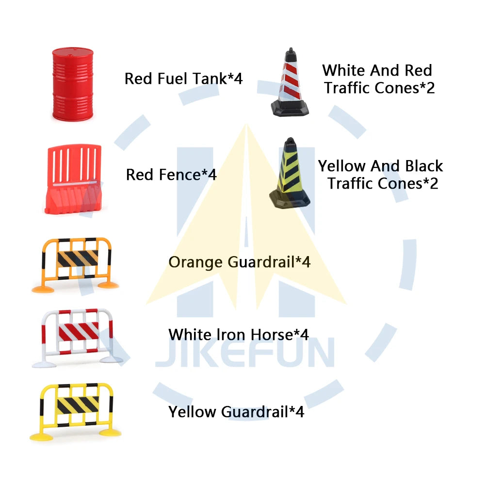 RC Car Road Barriers &ndash; Durable Plastic RC Track Barriers Traffic BarrierProps