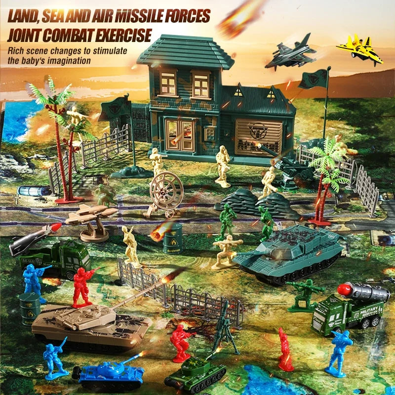 Military Action Figures Scene Map Kit &ndash; Educational Playset