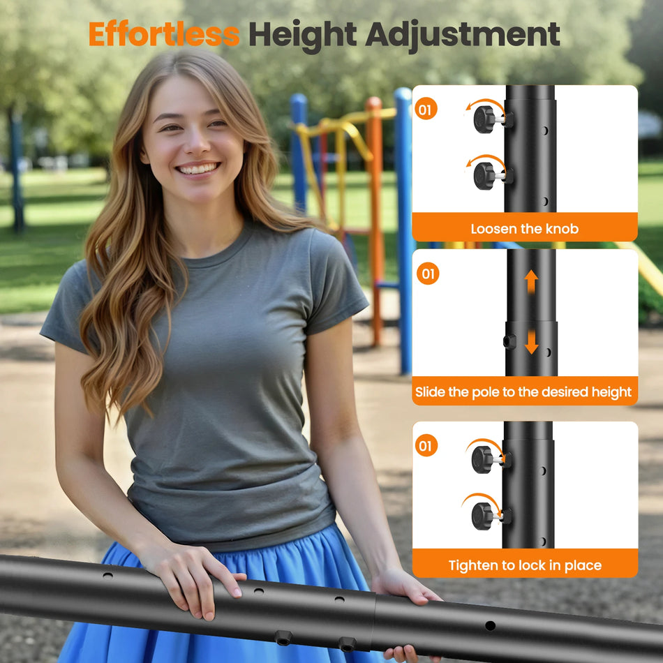 Jugacool Bärbar Justerbar Basketkorg Med Hjul