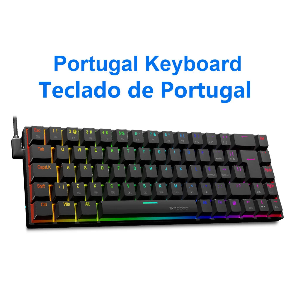 E-YOOSO Z686 RGB USB 60 Percent Mechanical Keyboard &ndash; Slim Z686RGB-PT / Red Switch